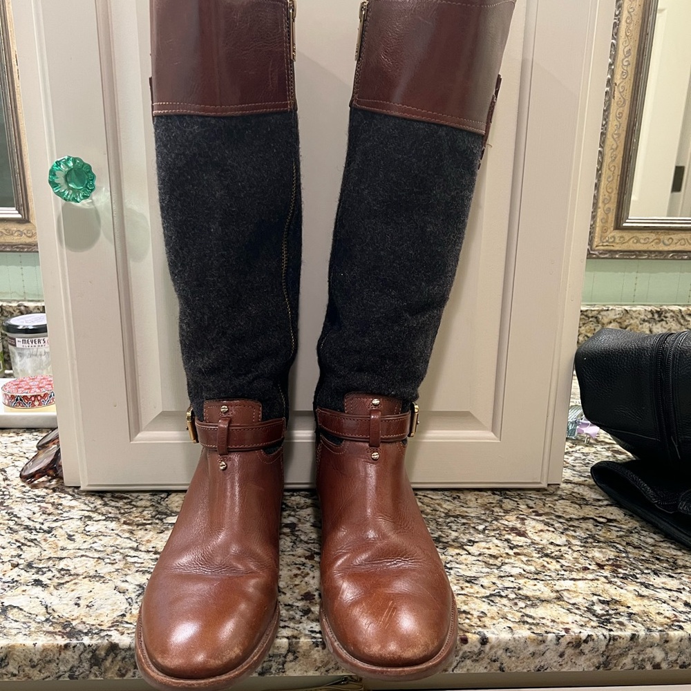 Tory Burch Brown and Black Winter Boots
